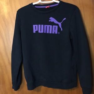 Purple and Black PUMA crew neck